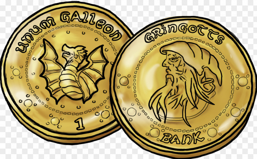 Coin Harry Potter And The Escape From Gringotts Gold PNG