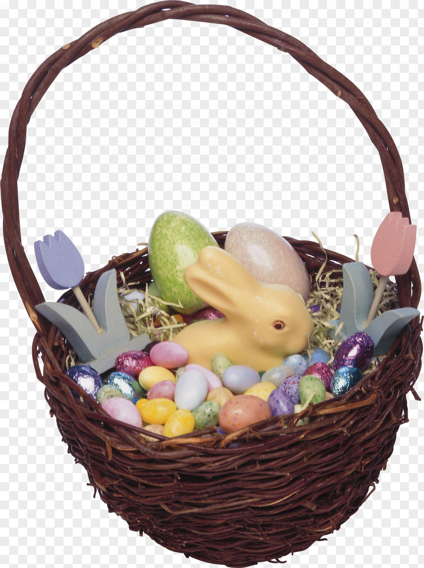 Easter Frame Egg Basket Bunny PNG