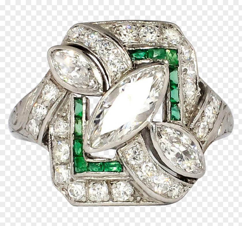 Emerald Ring Silver Bling-bling Jewellery PNG