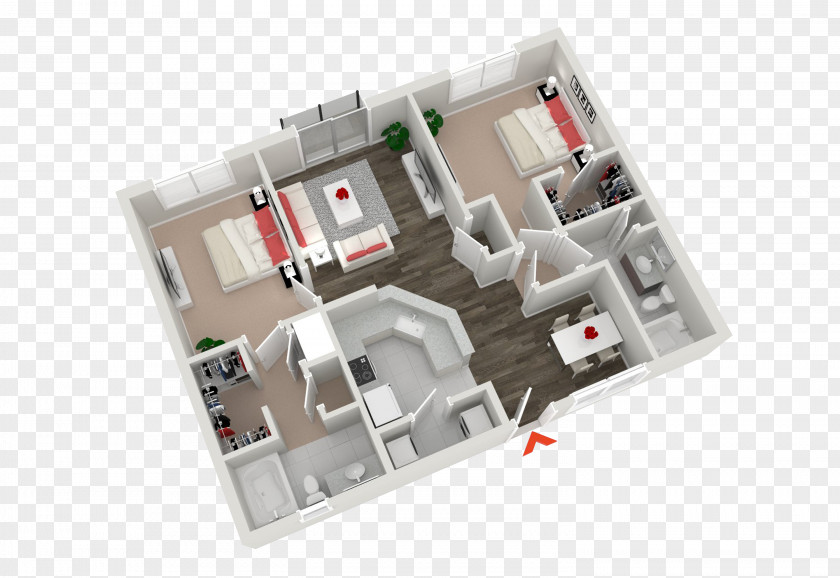 Floor 3D University Of Texas At Austin Estates House Apartment Plan PNG