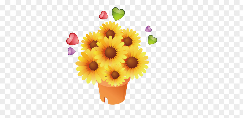 Sunflower Common Avatar Clip Art PNG