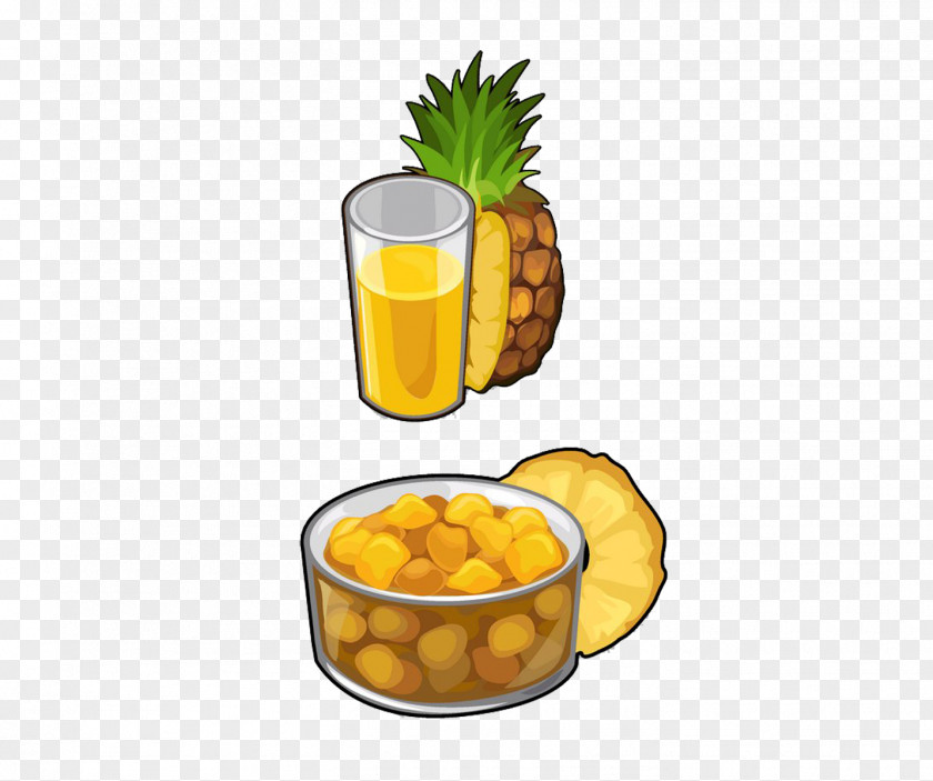 Pineapple Drink Juice Illustration PNG