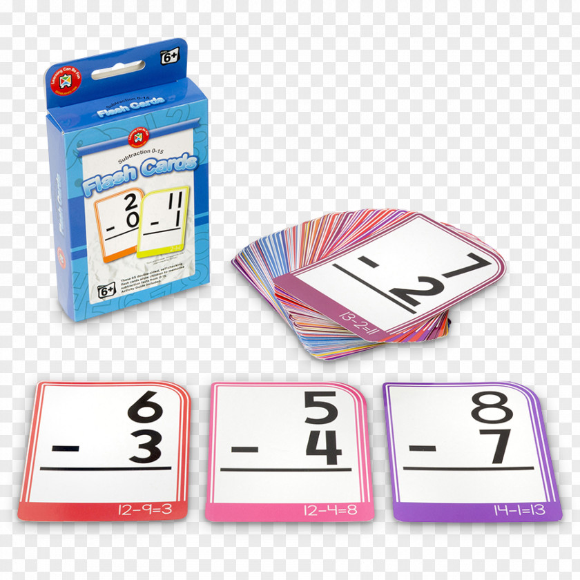 Subtraction Flashcard Learning Information Game School PNG