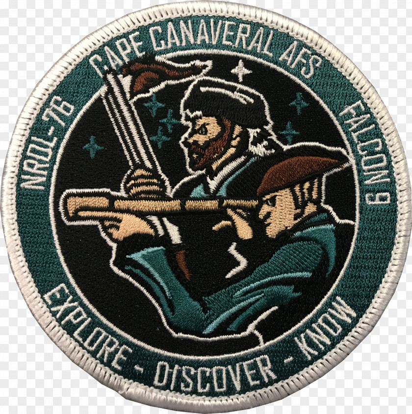 National Reconnaissance Office Organization NROL-76 Embroidered Patch Mission PNG