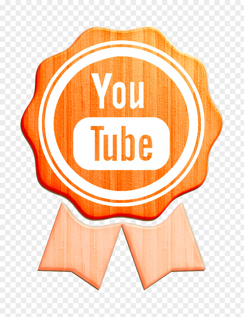 Peach Badge Youtube Icon PNG