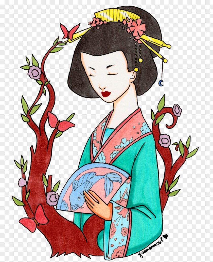 Samurai Geisha DeviantArt Drawing Artist PNG