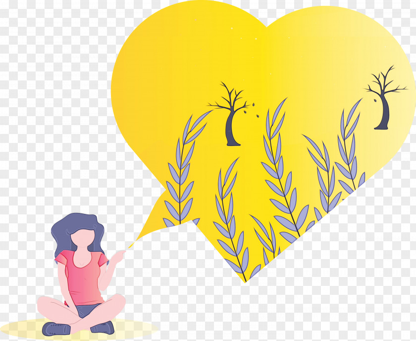 Yellow Heart Love Gesture Smile PNG