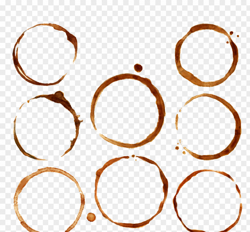 Coffee Ring Stains Cafe Euclidean Vector Trace PNG