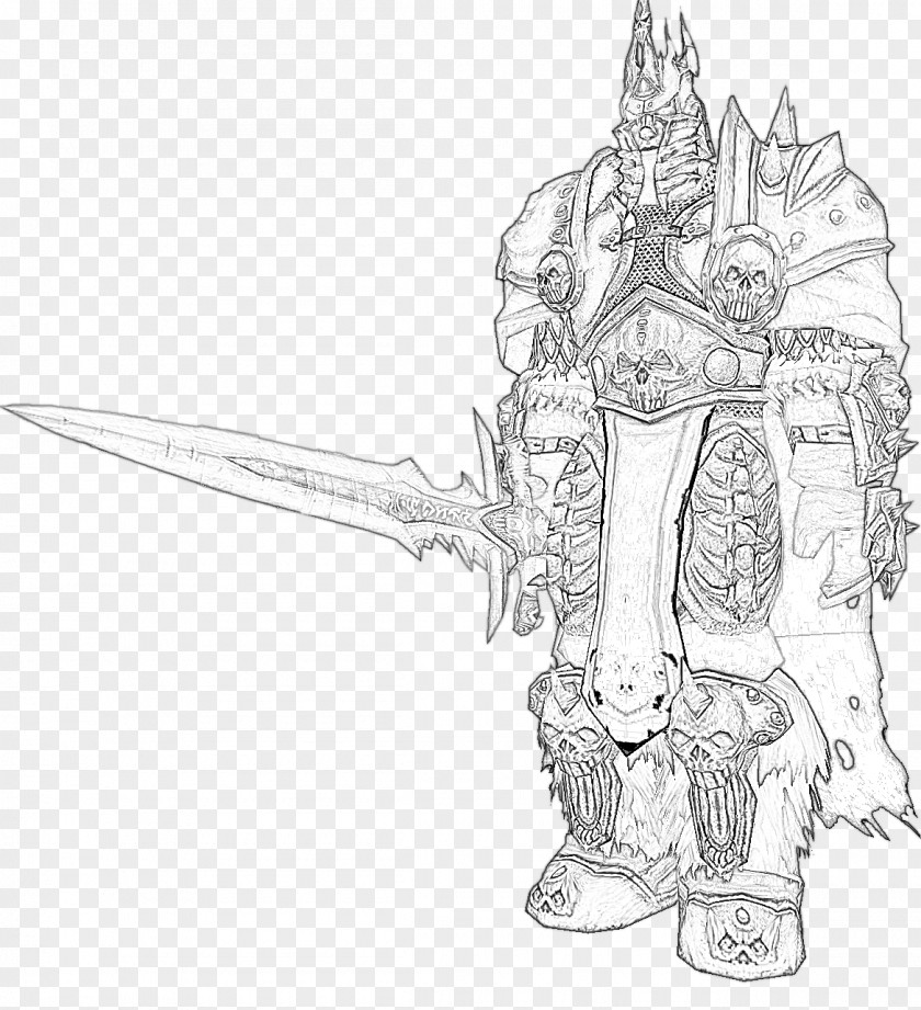 Lich King World Of Warcraft: Wrath The Sketch An Adult Coloring Book Drawing PNG