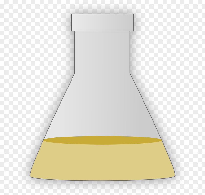Liquid Bottle Yellow Laboratory Flask Erlenmeyer Volumetric Chemistry Clip Art PNG