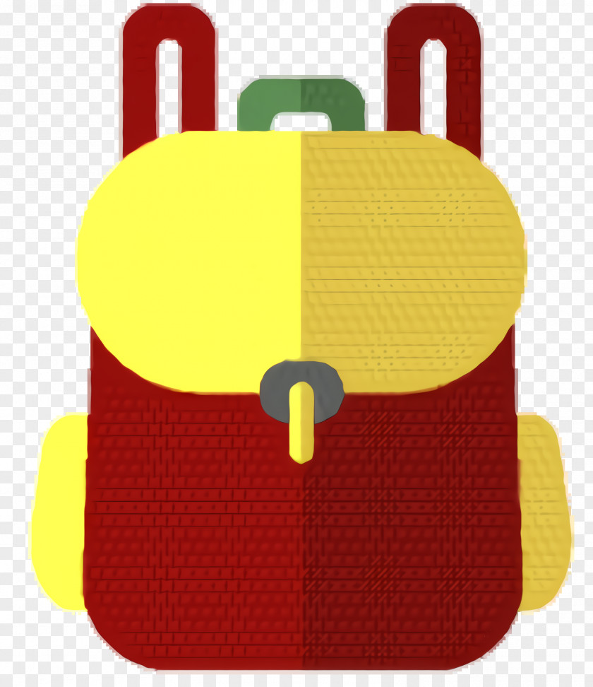 Red Yellow School Backpack PNG