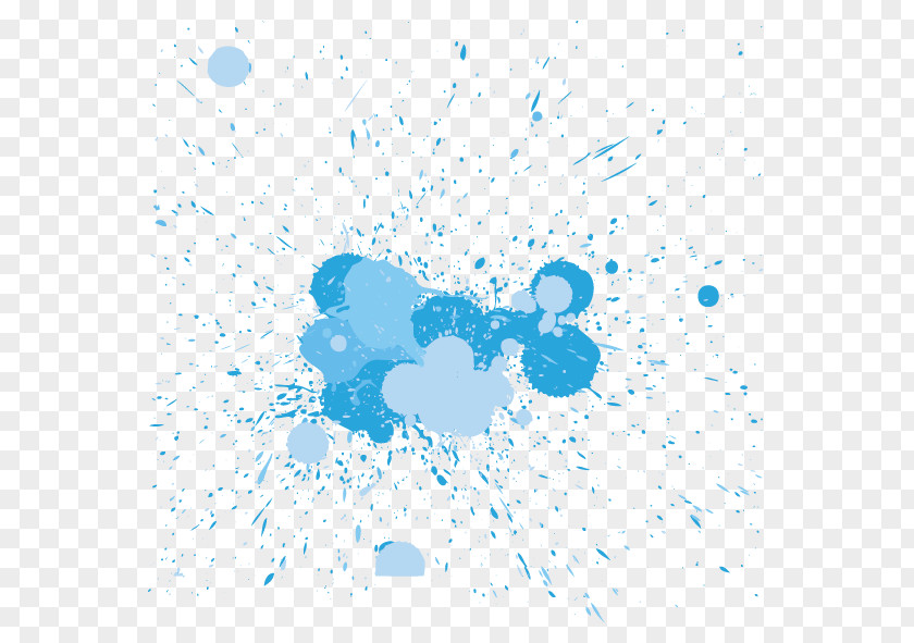 Vector Blue Watercolor Decorative Pattern Painting PNG