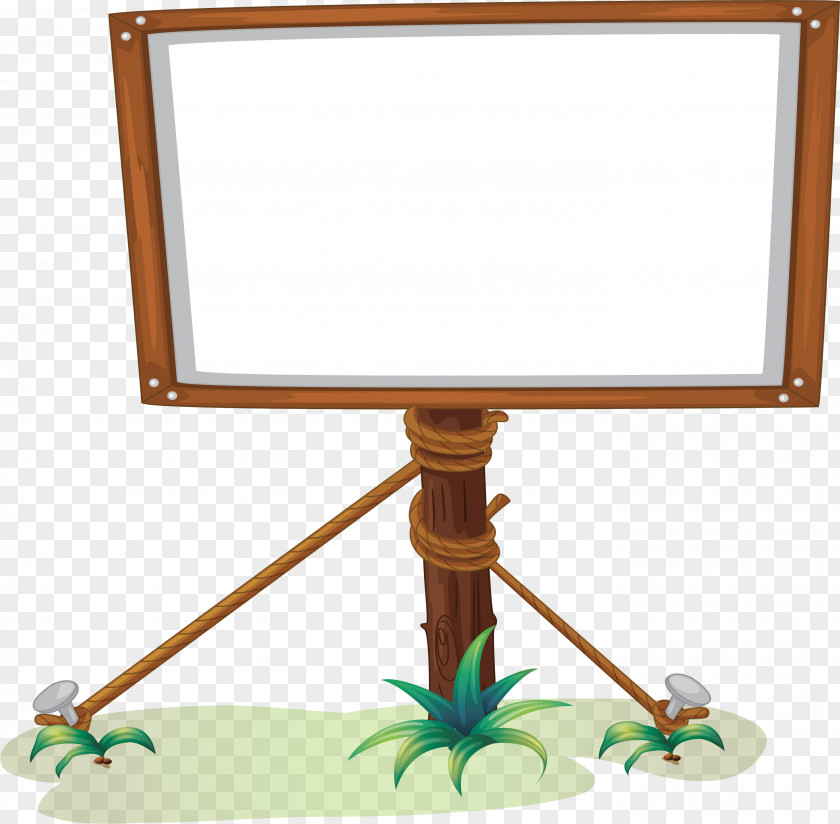 A Publicity Board Strapped To Rope Illustration PNG