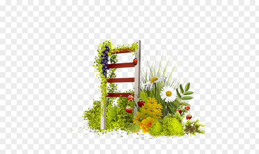 Garden Ladder Flower Clip Art PNG