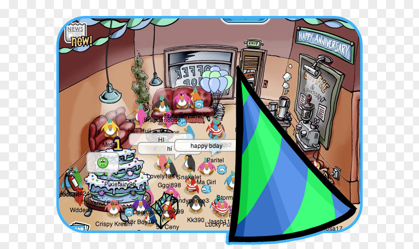 Party Mole's World Club Penguin Video Game PNG