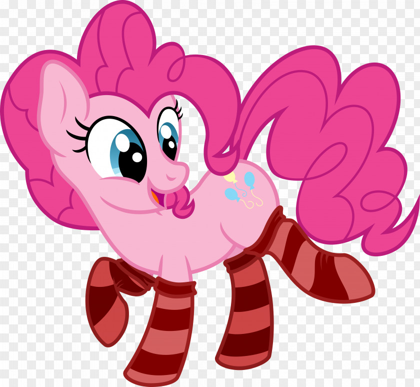 Pie Pinkie Pony Horse Sock Knee Highs PNG