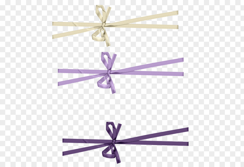 Ribbon Shoelace Knot Purple PNG