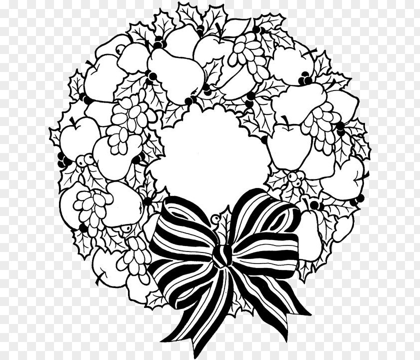 Child Christmas Wreaths Coloring Book Day Pages PNG