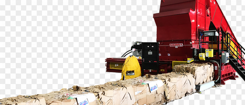 Crane Earth Recycling Baler Machine PNG