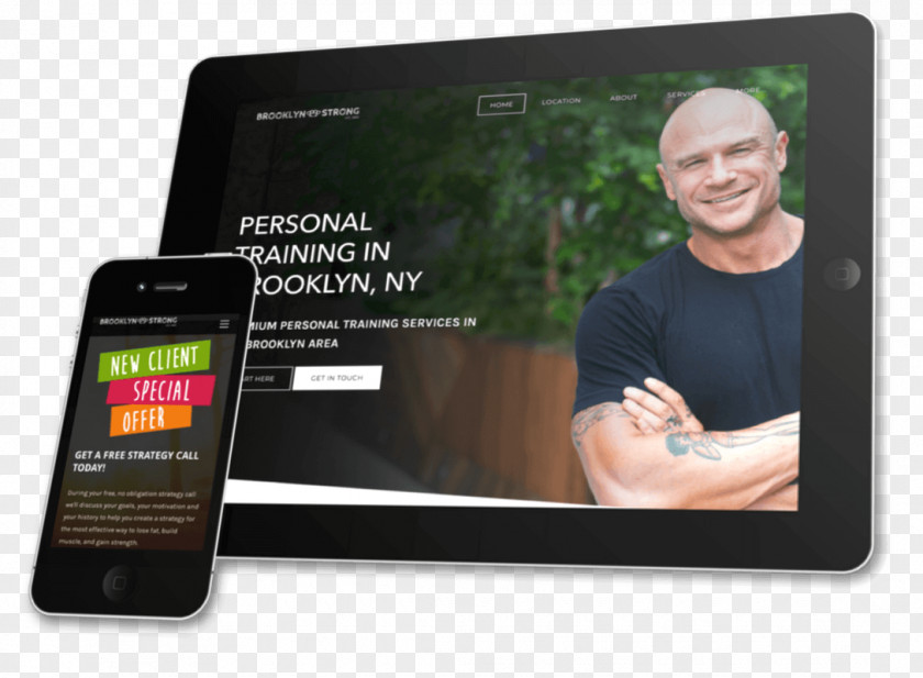 Personal Trainer Physical Fitness Web Design Online Presence Management Marketing PNG