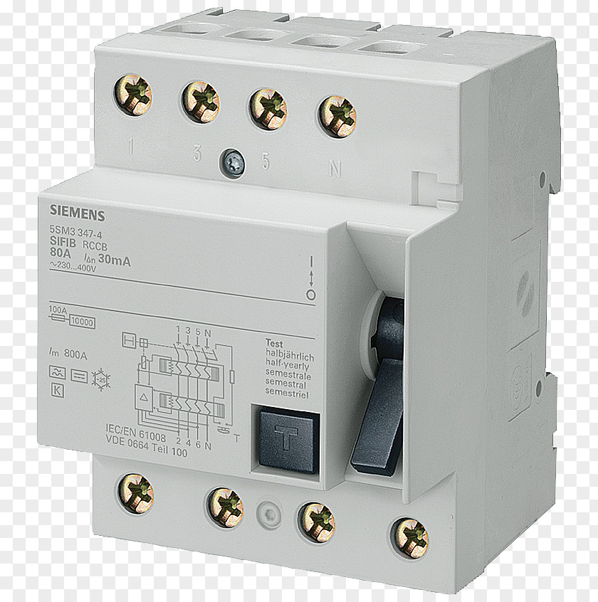 Residual-current Device Circuit Breaker Electrical Network Siemens Electric Current PNG