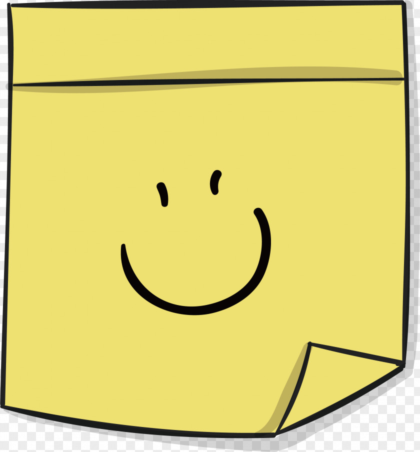Yellow Sticky Smile Post-it Note Computer File PNG