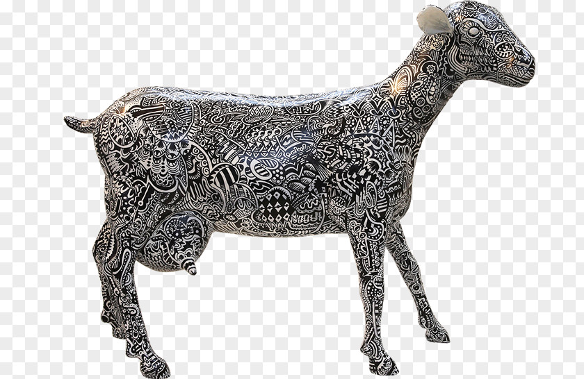 Goat Cattle Bronze Sculpture PNG