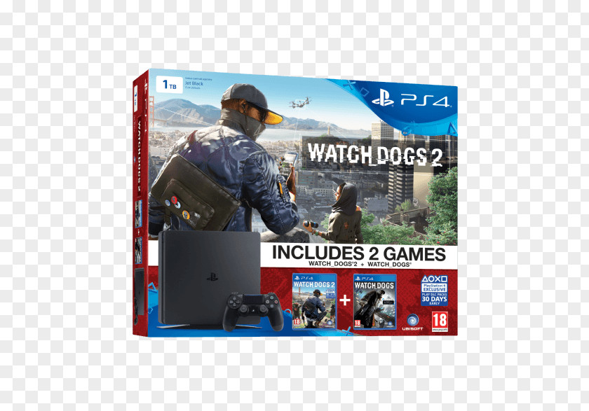 Headsets PS3 Watch Dogs 2 Sony PlayStation 4 Pro Slim Game PNG