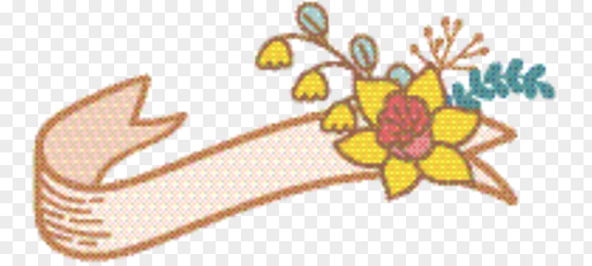 Plant Yellow Flower Line Art PNG