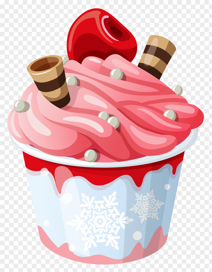 Watercolor Cake Ice Cream Cones Sundae Frozen Yogurt PNG