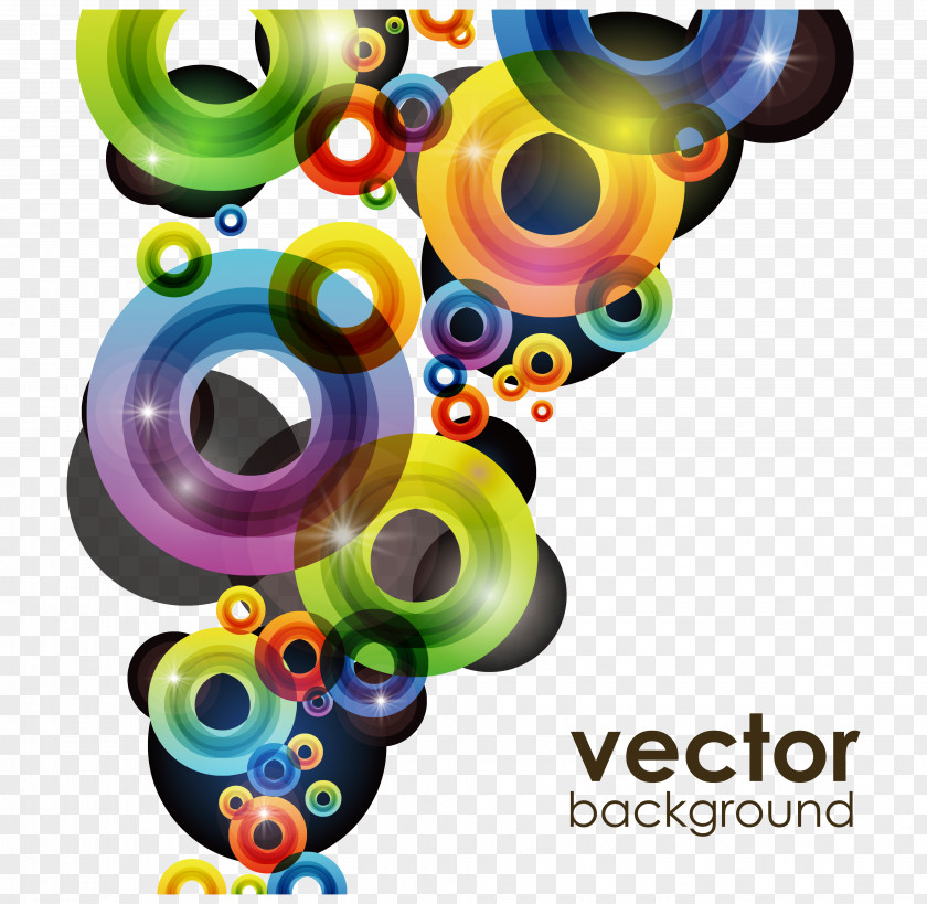Colorful Decorative Circular Vector Material Circle Graphic Design PNG
