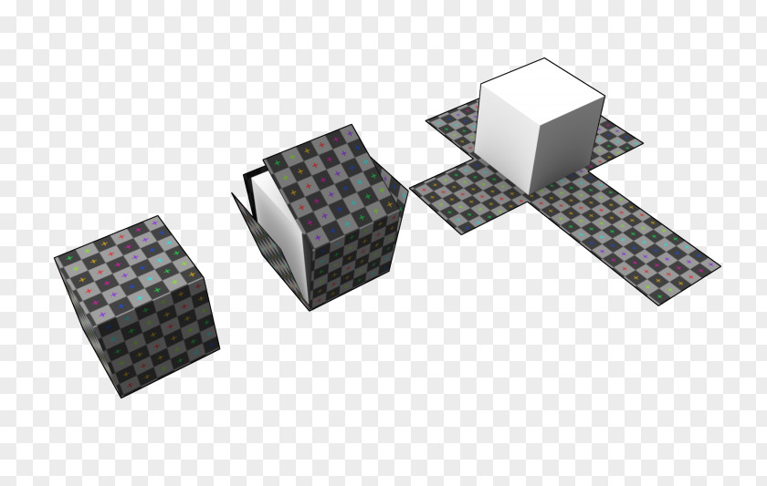 Origami Effect UV Mapping Texture Cube 3D Modeling Computer Graphics PNG
