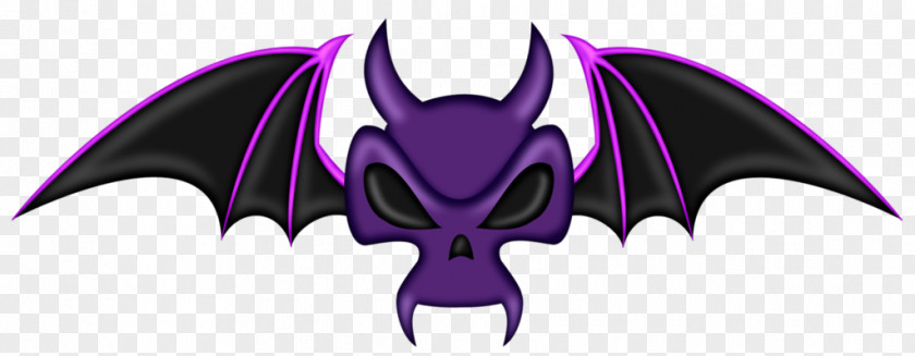 Purple Halloween Devil Bat Jack-o-lantern PNG
