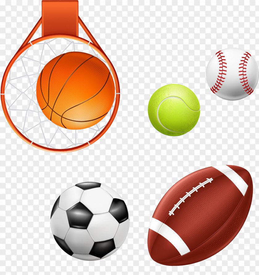 Vector Ball Games Baseball Football Basketball Game PNG