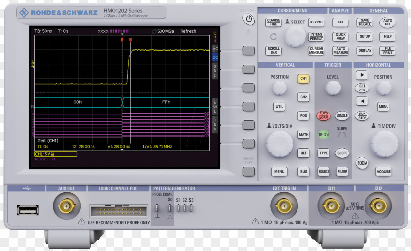 Digital Storage Oscilloscope Rohde & Schwarz RIGOL Technologies Electronic Circuit PNG