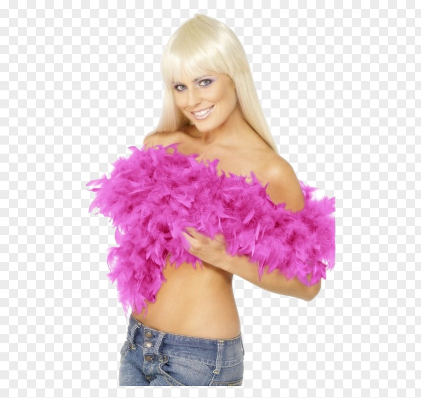 Feather Boa Fuchsia Costume Party PNG