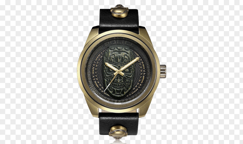 Police Punk Men's Quartz Watch Mechanical Clock Nivada Chronograph PNG