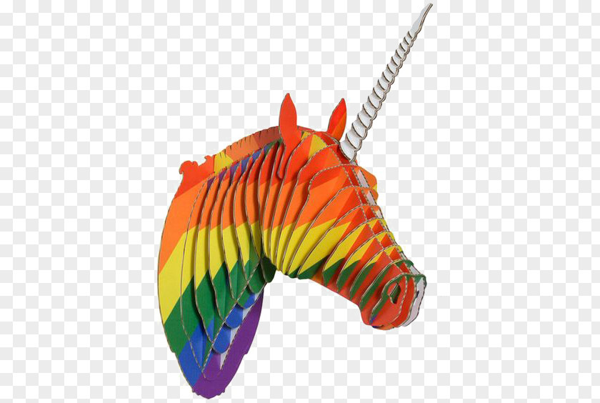 Unicorn Paper Cardboard Rainbow Flag PNG