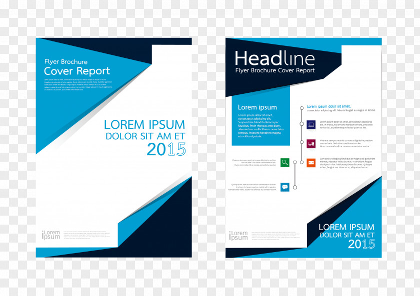 Business Geometric Single-page Design Graphic Brochure Illustration PNG