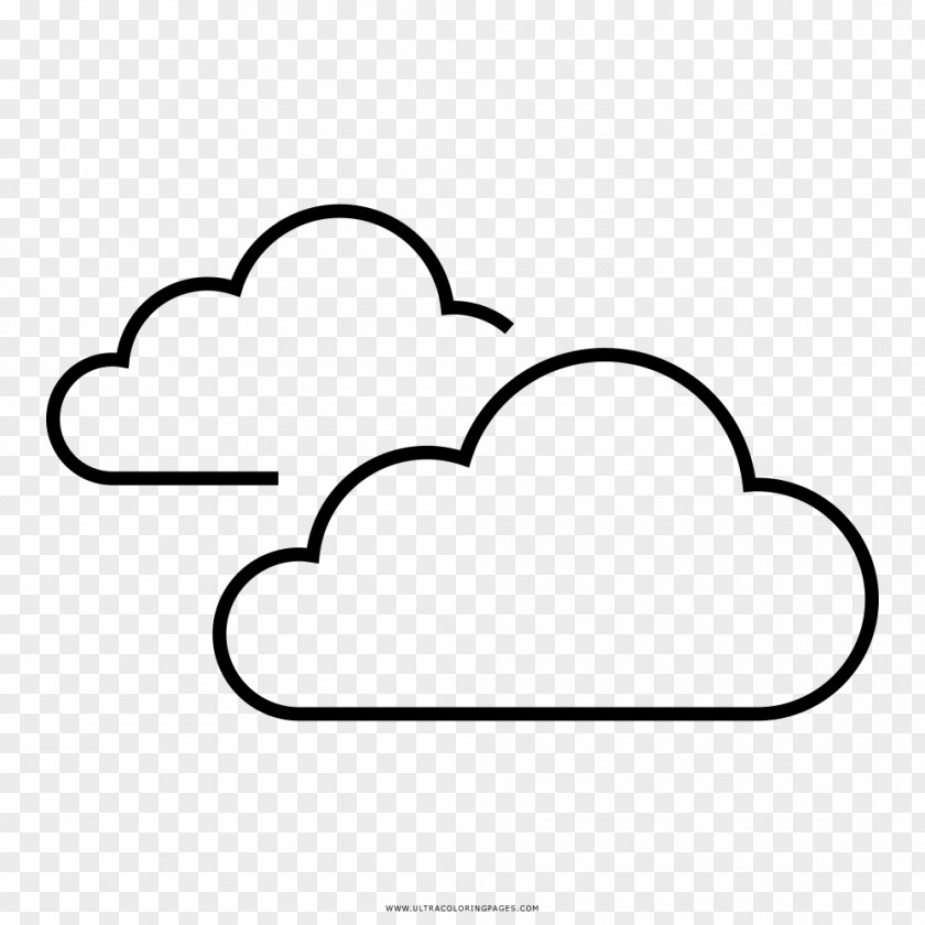 Cloud Drawing Coloring Book White PNG
