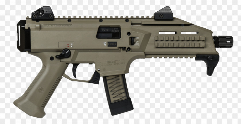 Handgun CZ Scorpion Evo 3 Česká Zbrojovka Uherský Brod Firearm Pistol 9×19mm Parabellum PNG