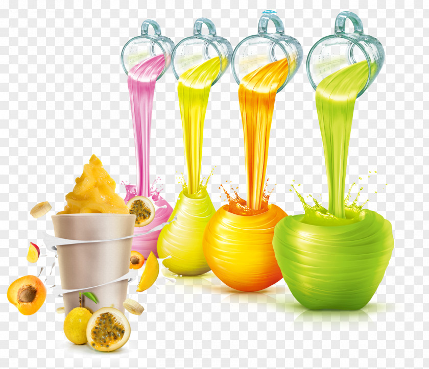 Juice Creative Image Ice Cream Juicer Fruit Auglis PNG