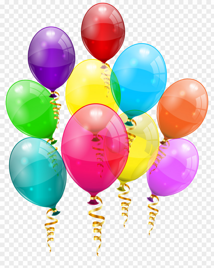 Bunch Of Colorful Balloons Clipart Image Birthday Clip Art PNG