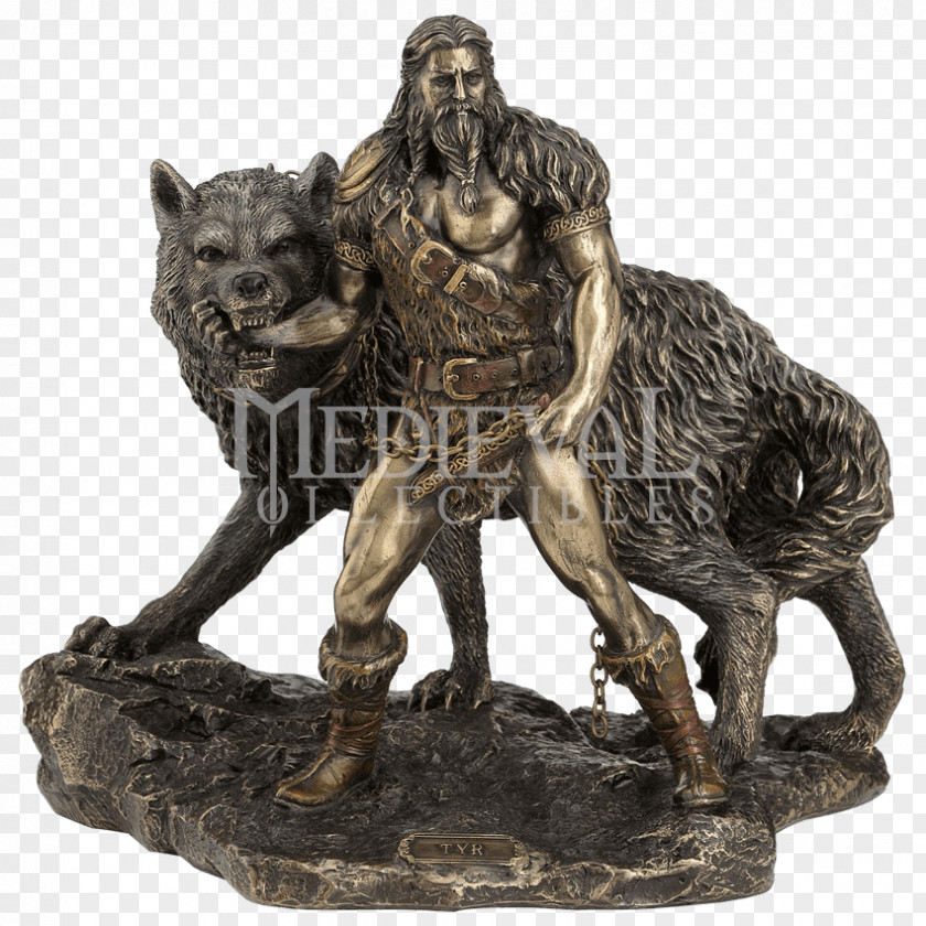 Loki Týr Fenrir Norse Mythology Statue PNG