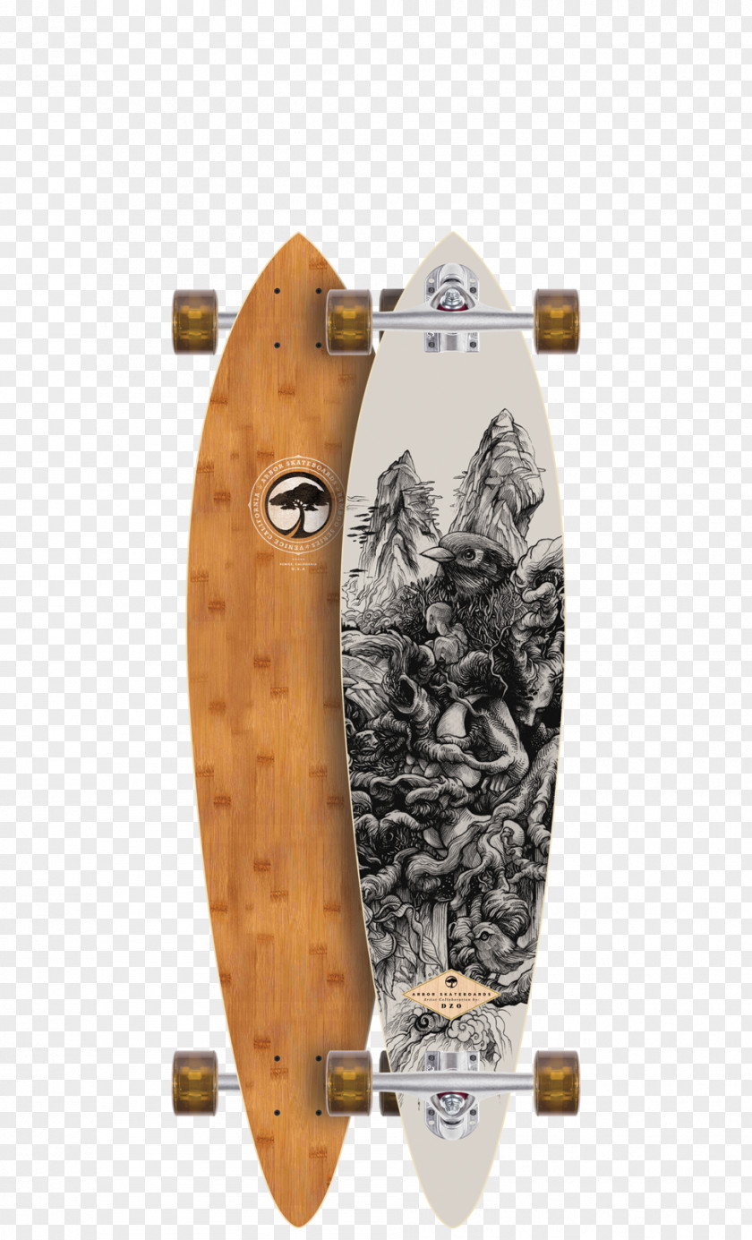 Skateboard Arbor Fish Bamboo Longboard Complete Skateboarding Axis Walnut PNG