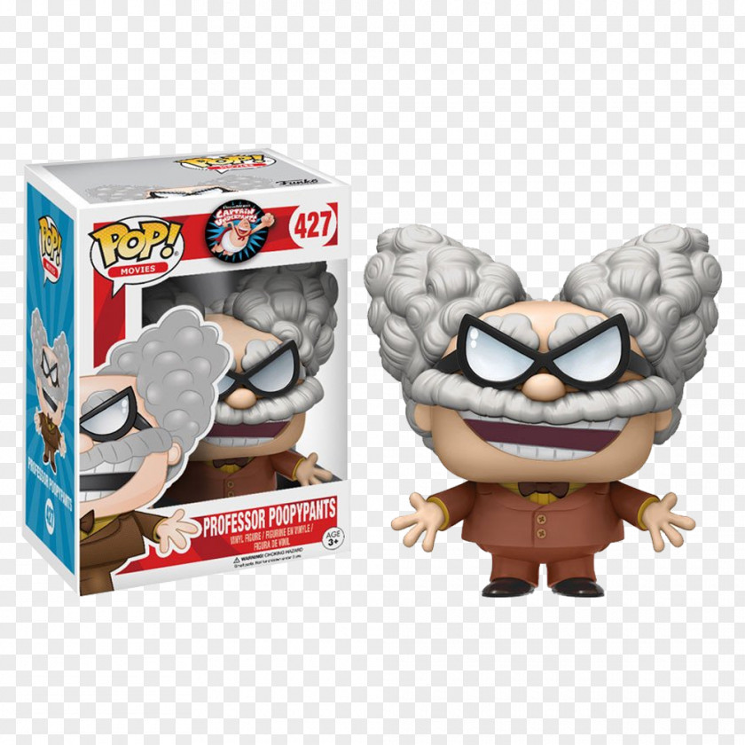 Captain Underpants And The Perilous Plot Of Professor Poopypants Funko Toy Novel PNG