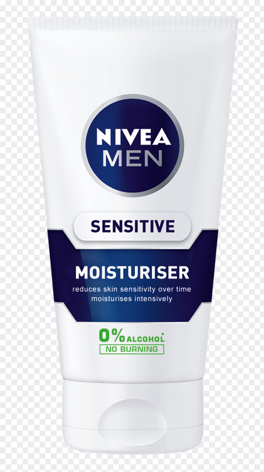 Moisturiser Lotion NIVEA MEN Sensitive Aftershave Moisturizer Lip Balm PNG