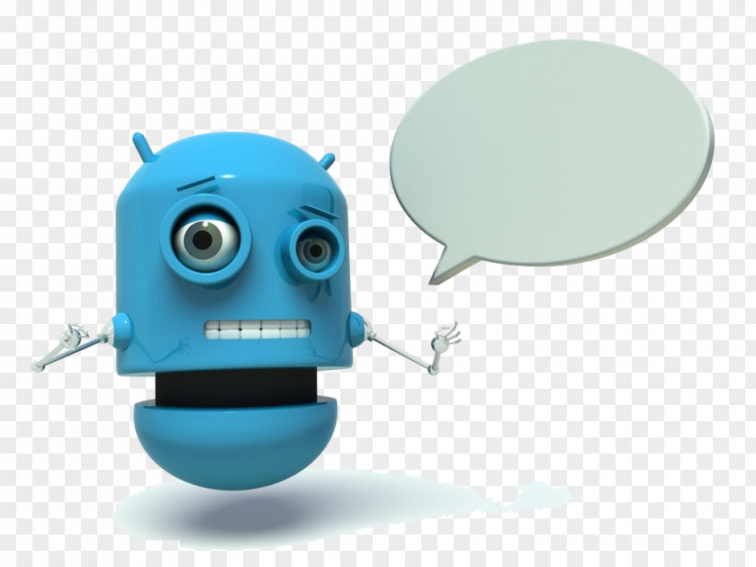 Robot Cartoon Speech Balloon PNG