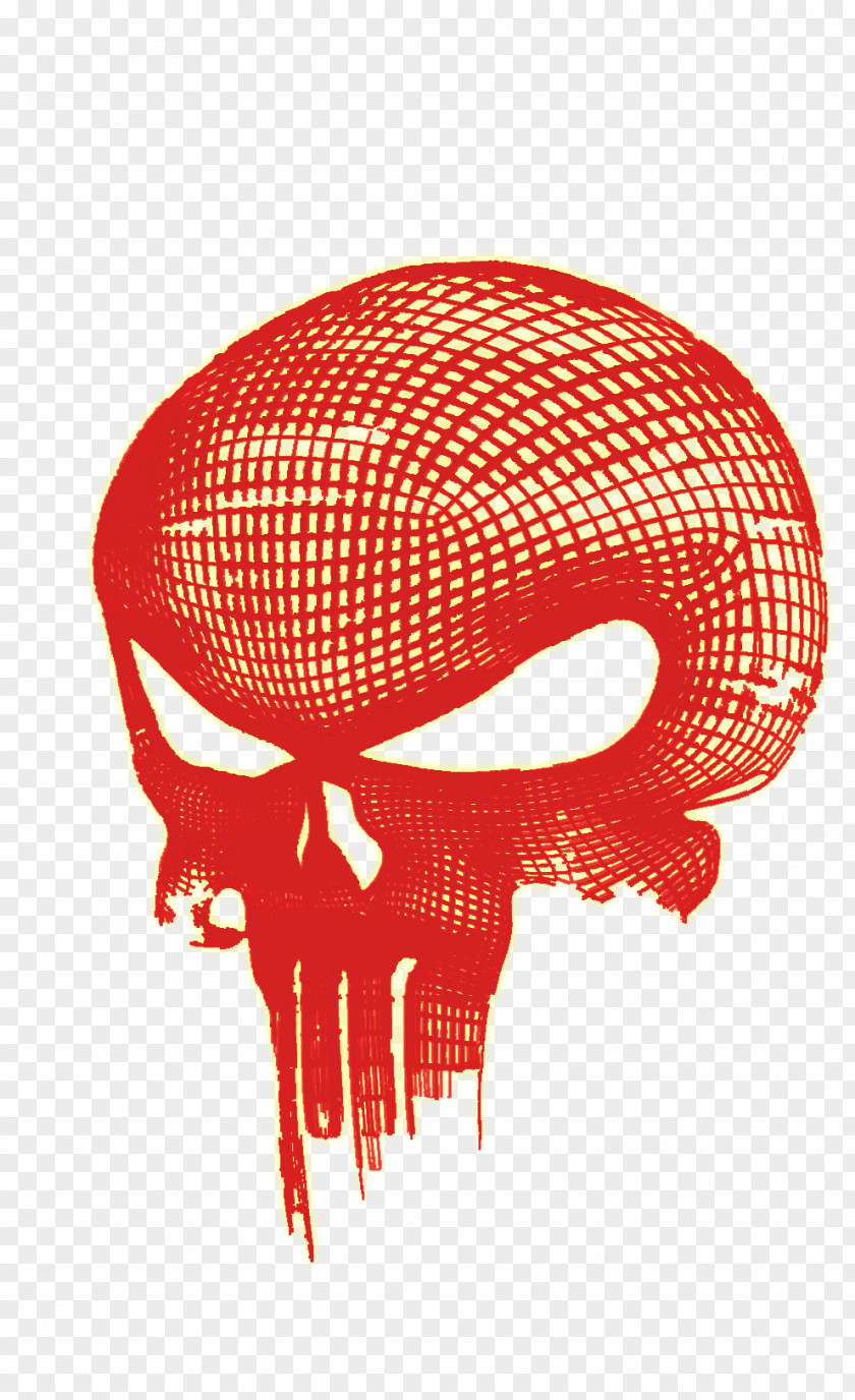 Skull Punisher Red Logo PNG
