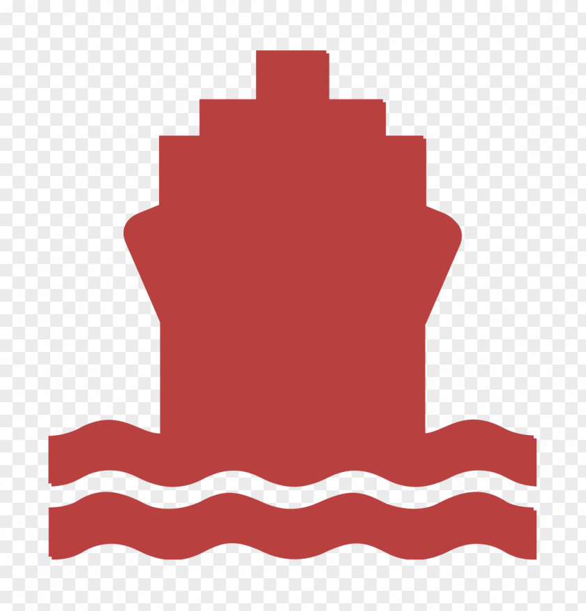 Logo Red Ship Icon Transportation Water PNG